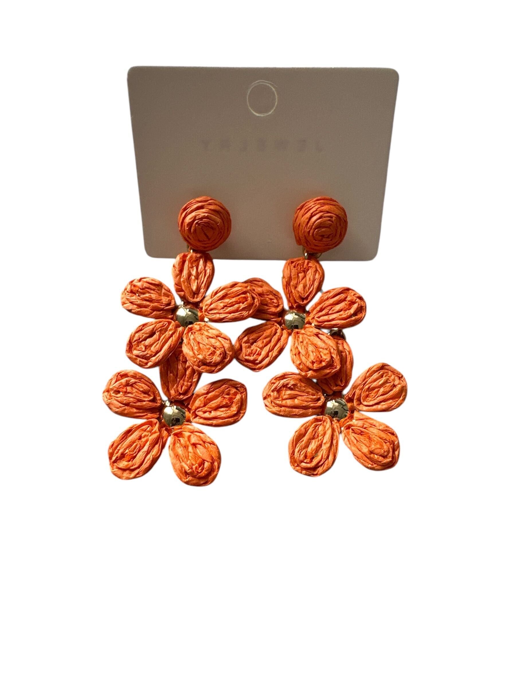 Boucle d'oreille fleurs