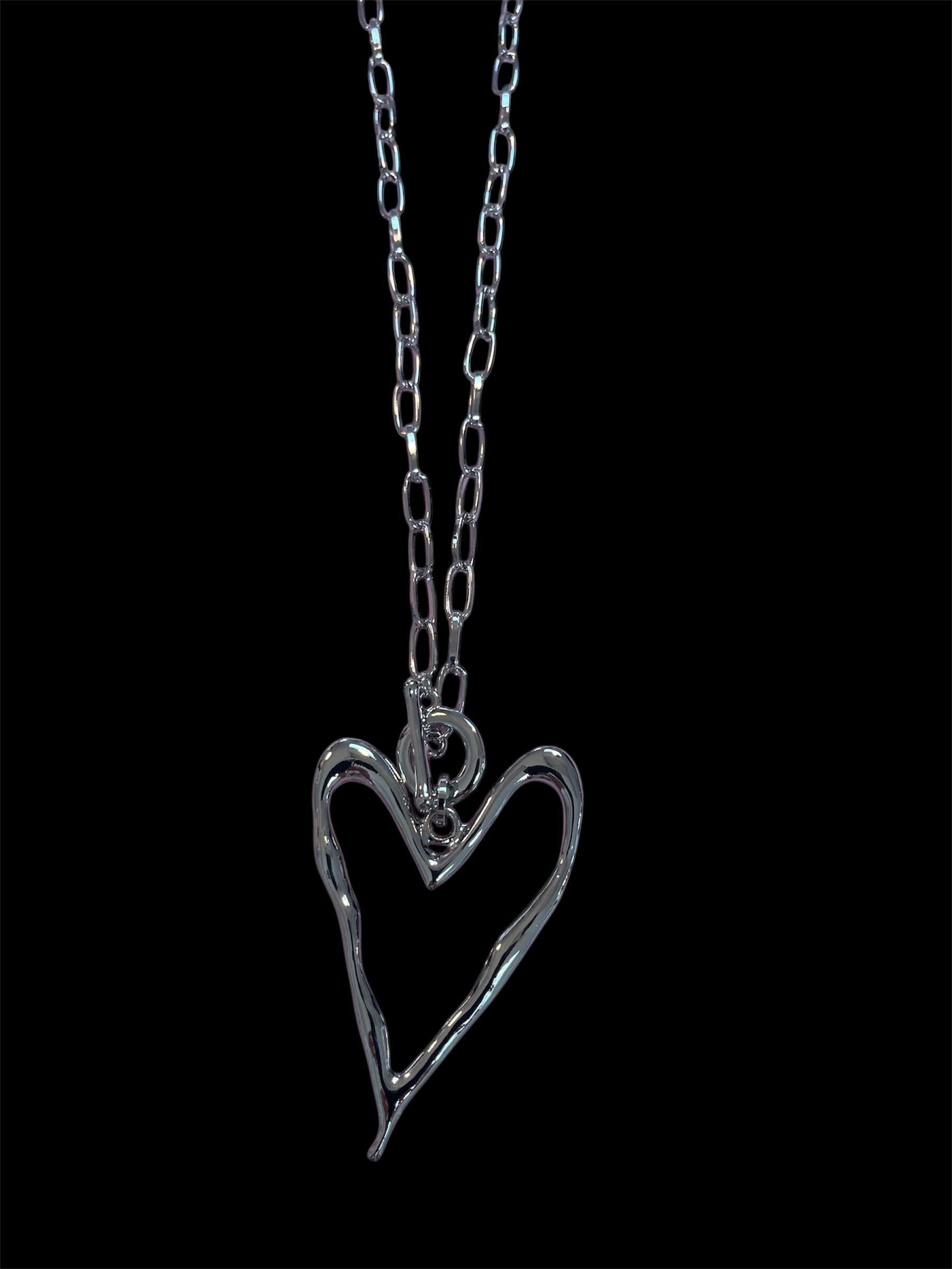 Collier avec Boucles D'oreilles (Chaîne coeur)