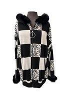 Veste avec bordure du fourrure