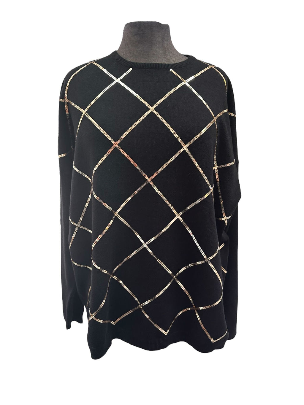 Chandail avec motif de paillettes or