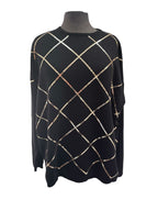 Chandail avec motif de paillettes or