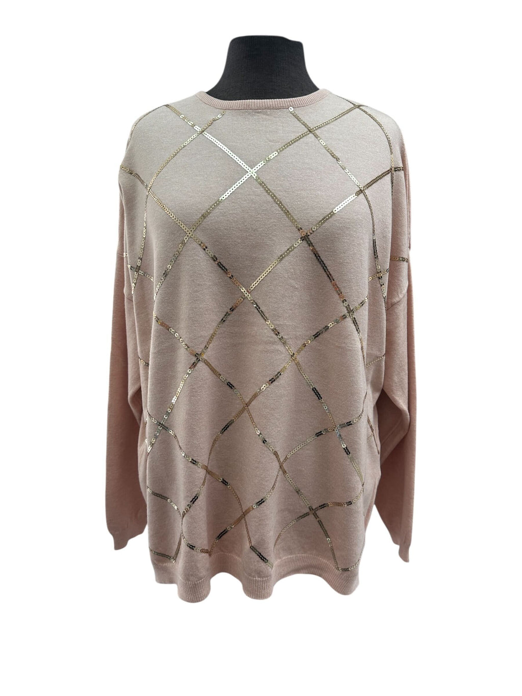 Chandail avec motif de paillettes or