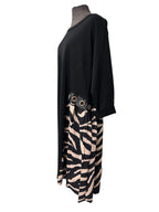Robe noir avec motif zébré