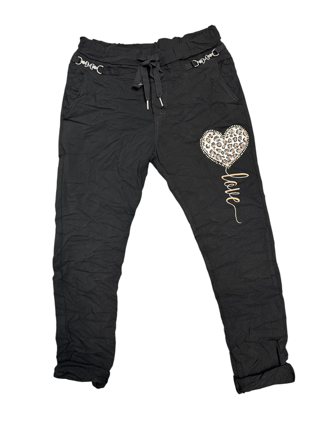 Pantalon (Love/cœur léopard)