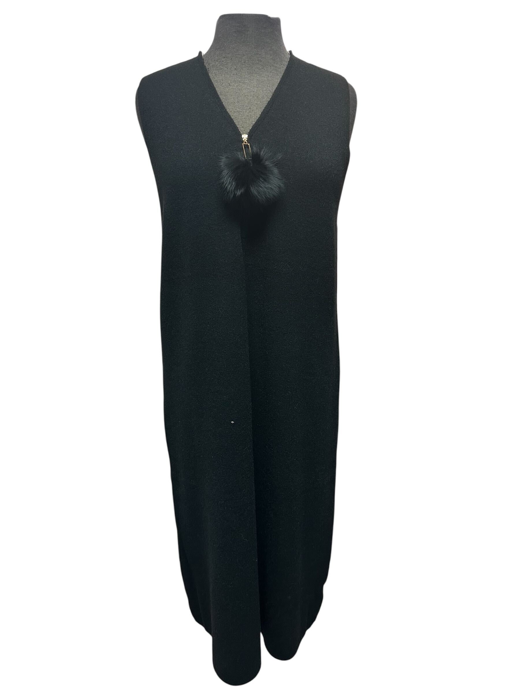 Robe sans manches en lainage