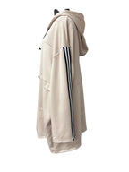Veste longue à capuchon