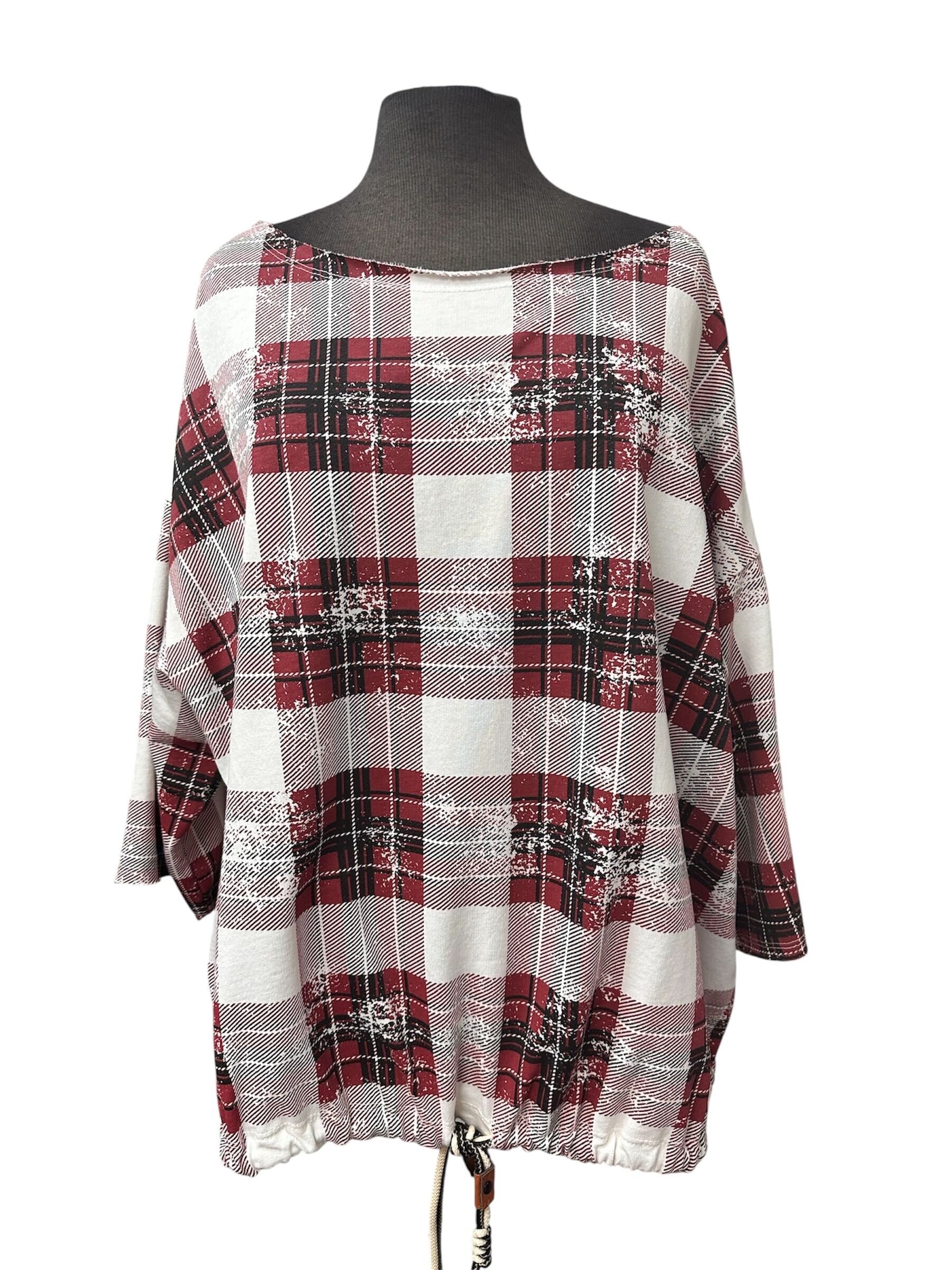 Chandail/blouse carreauté