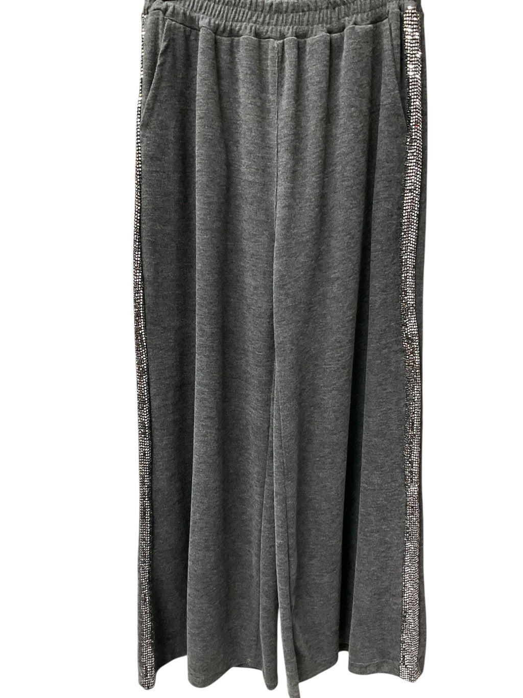 Pantalon avec bande brillante sur le côté