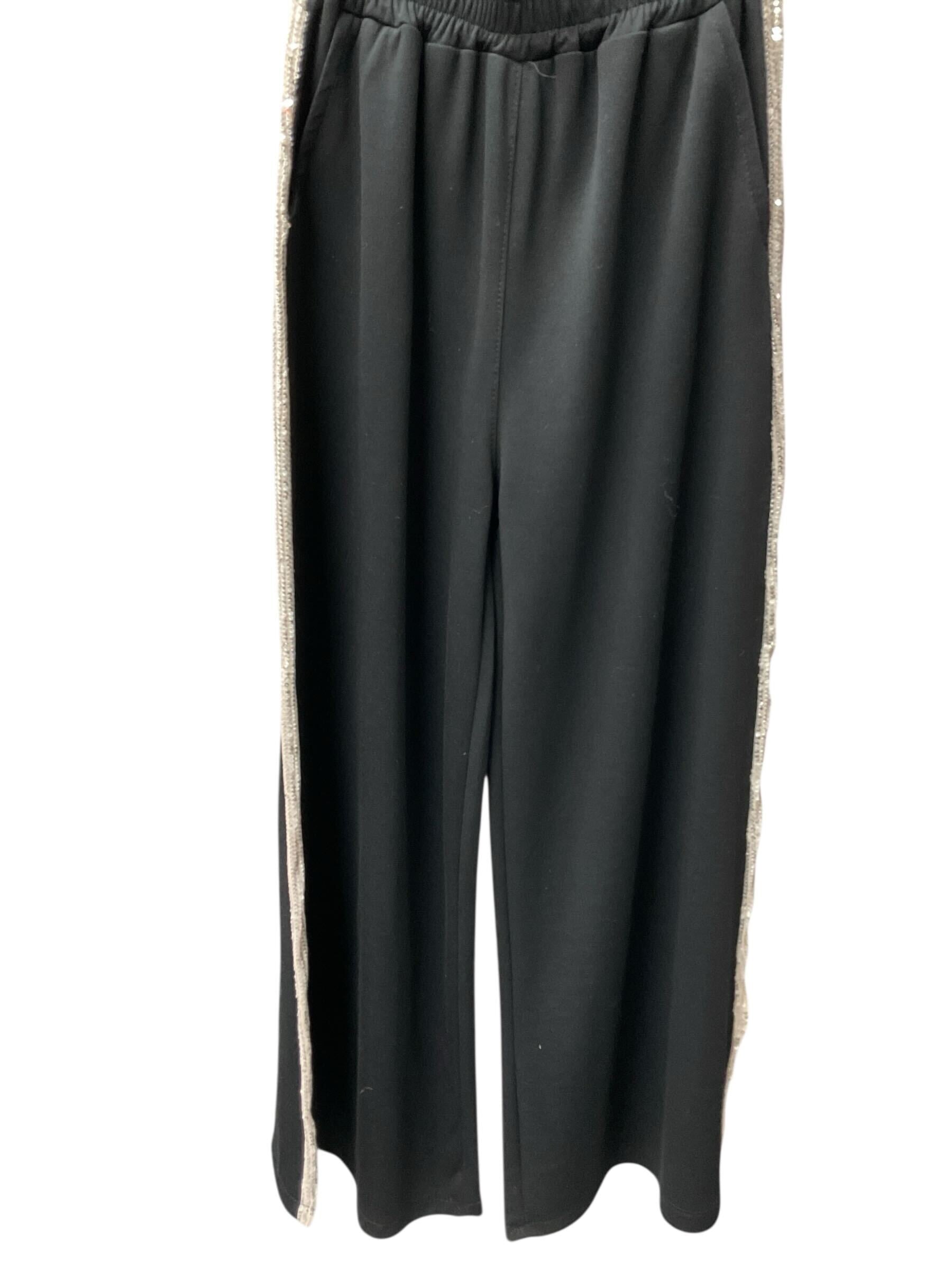 Pantalon avec bande brillante sur le côté