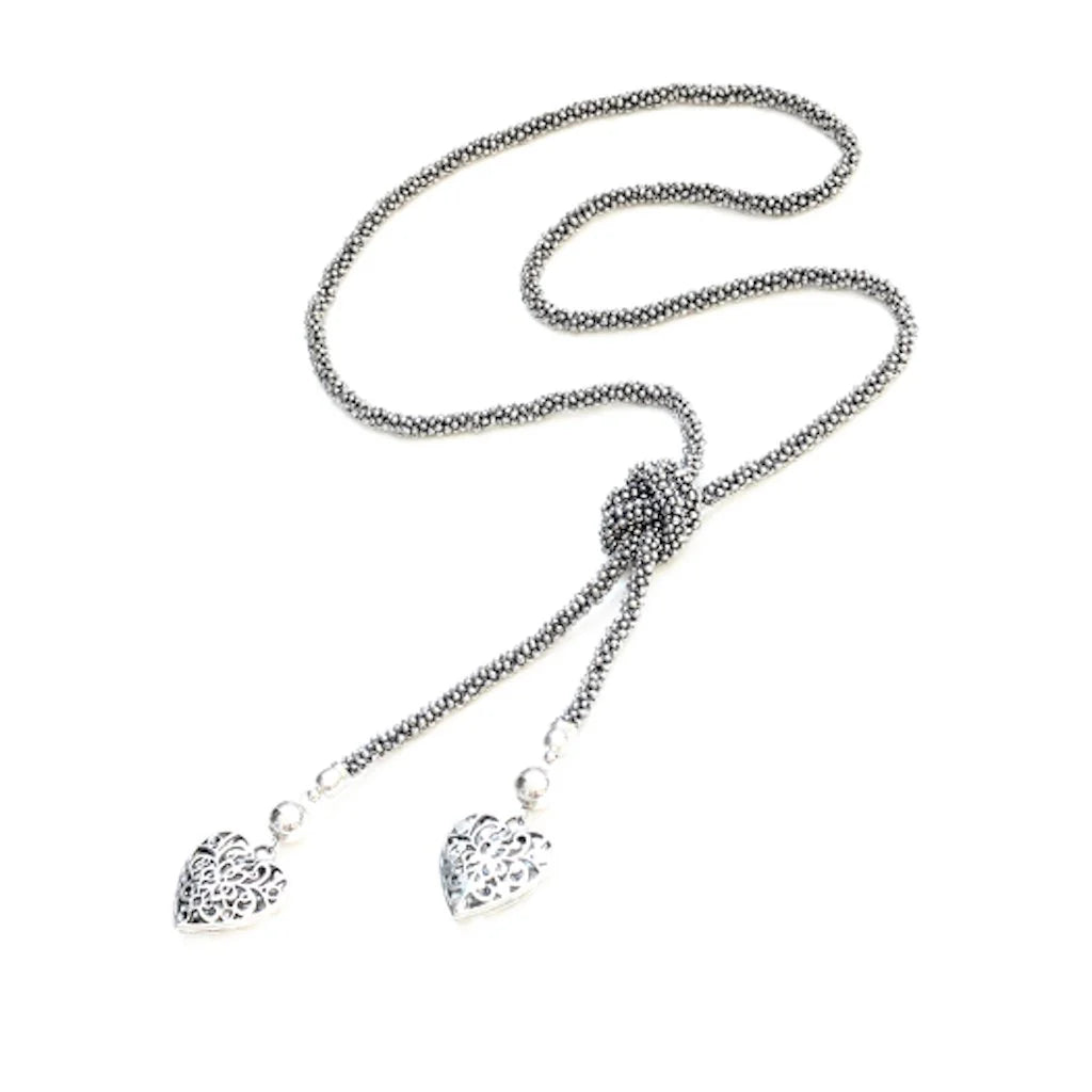 Collier double coeur