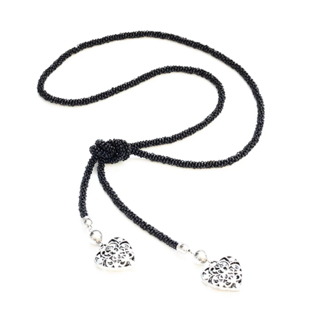 Collier double coeur