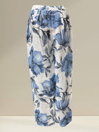 Pantalon fleuris en lin