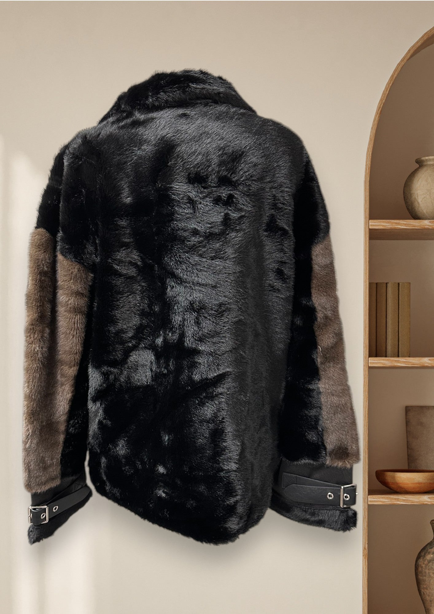 Manteau de fausse de fourrure