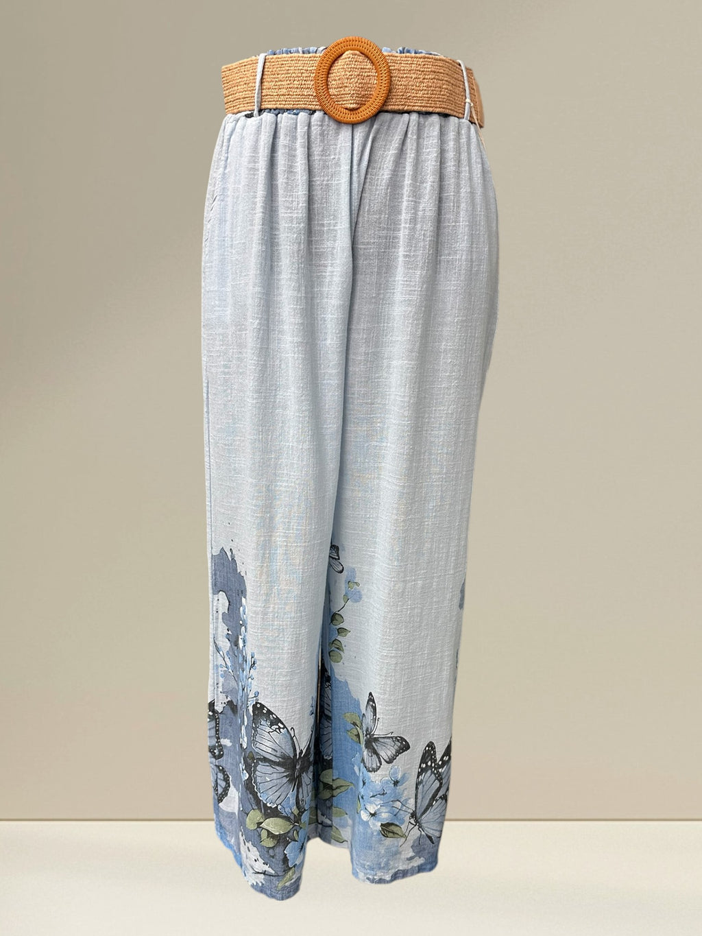 Pantalon avec ceinture (papillons)