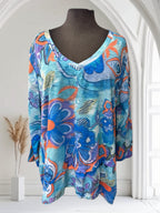 Chandail encolure en v Tango Mango (motif)