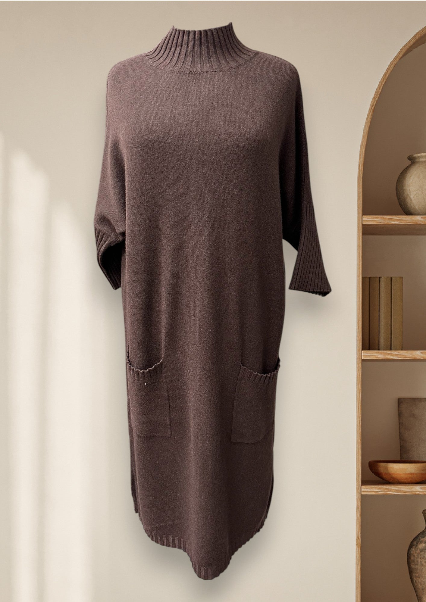 Robe à mock neck