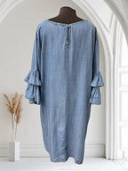 Robe en tencel (manches volants)