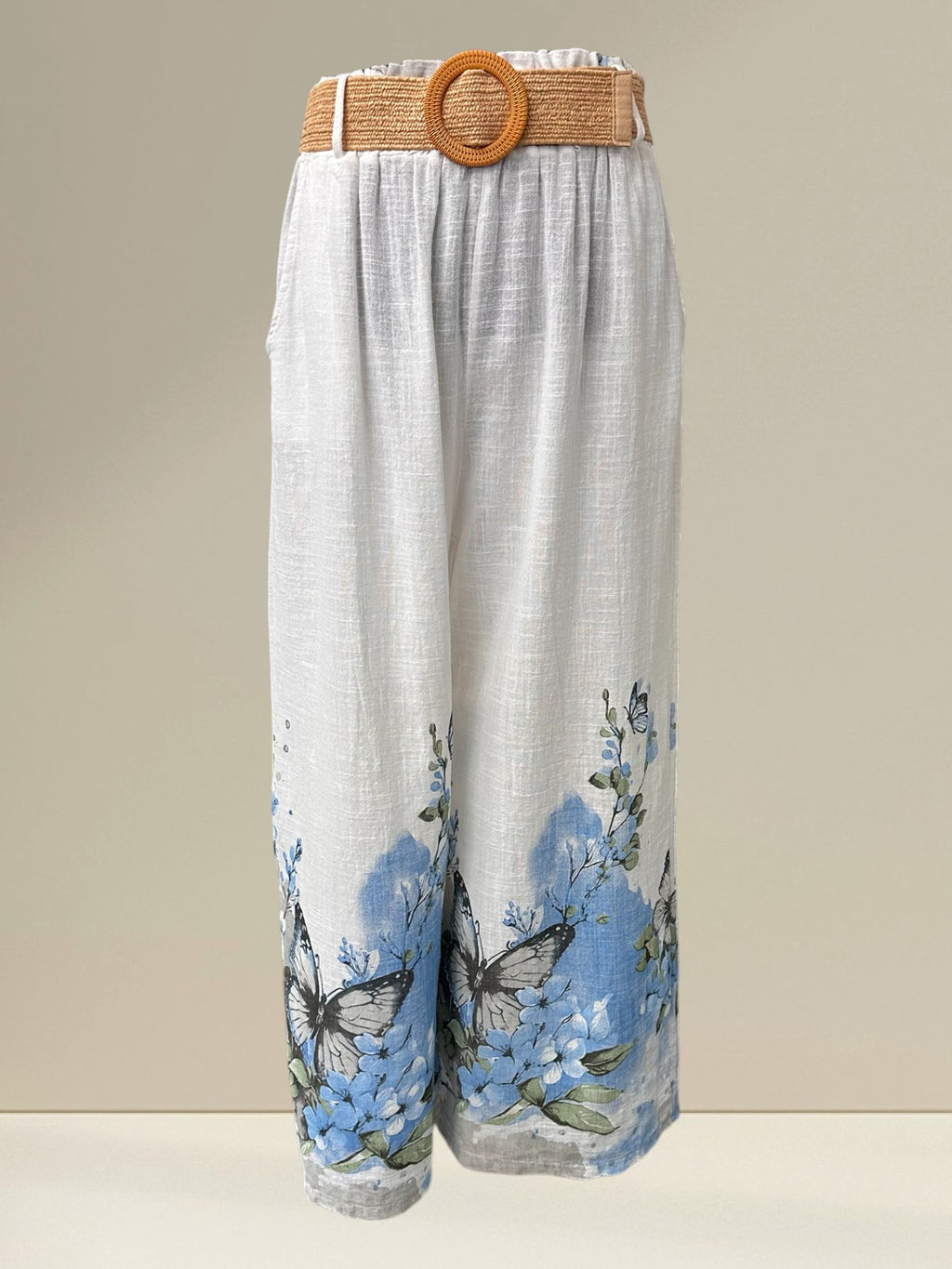 Pantalon avec ceinture (papillons)