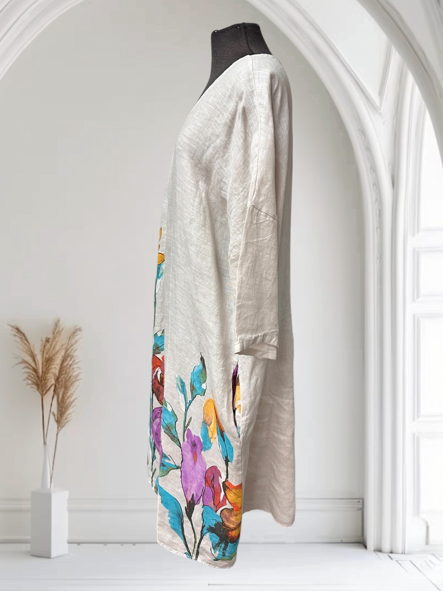 Robe en lin (Col en V)