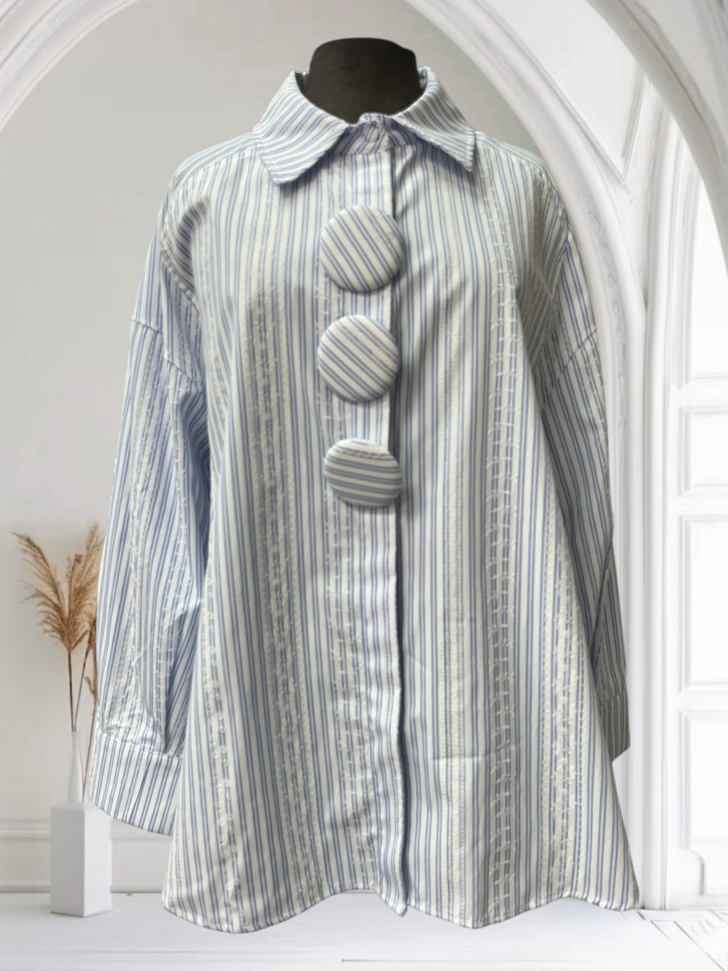 Blouse rayé avec gros boutons