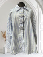 Blouse rayé avec gros boutons