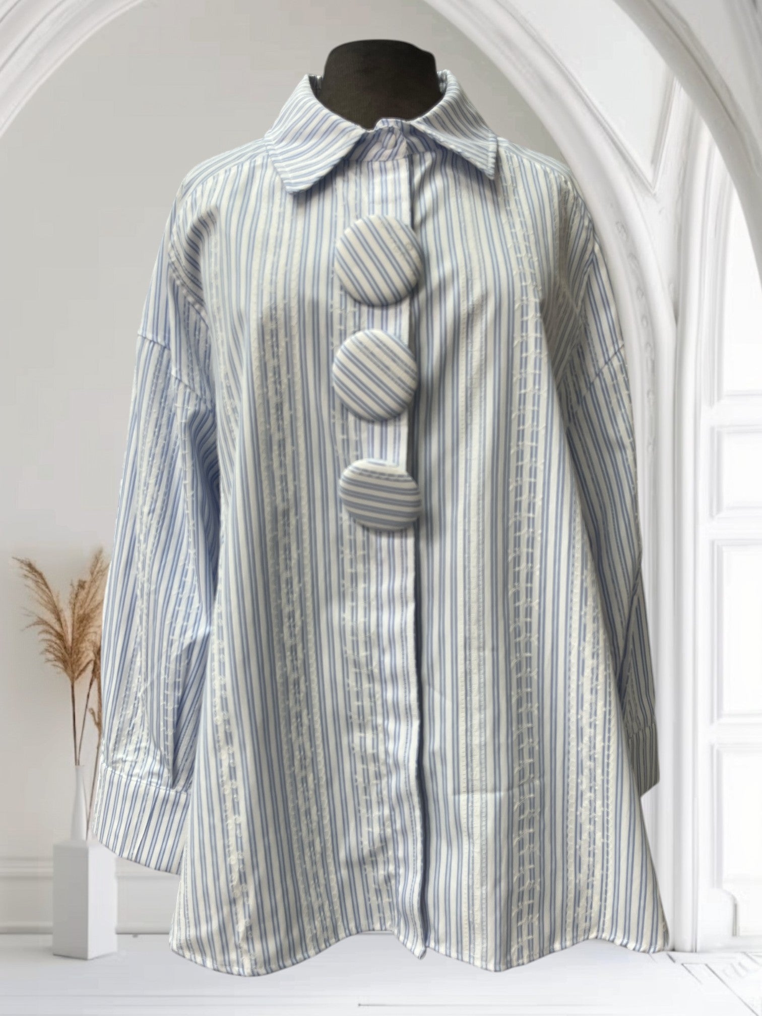 Blouse rayé avec gros boutons