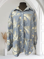 Blouse rayé (Feuilles)