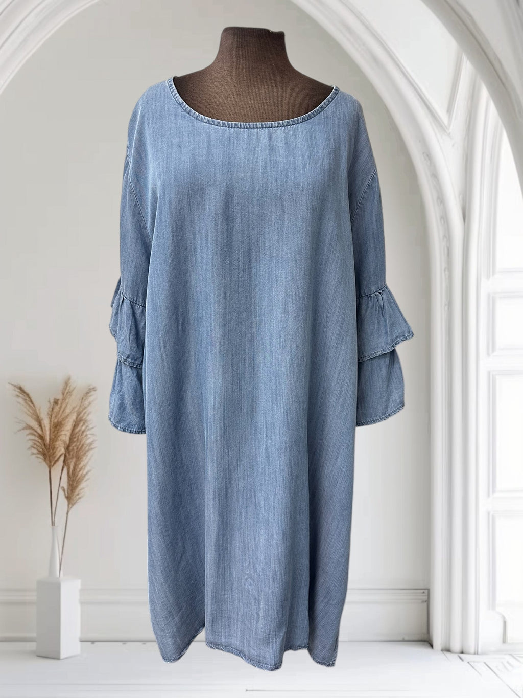 Robe en tencel (manches volants)