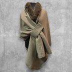 Poncho Cape (Fausse Fourrure Chauve-Souris)