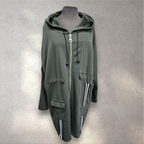 Veste longue à capuchon