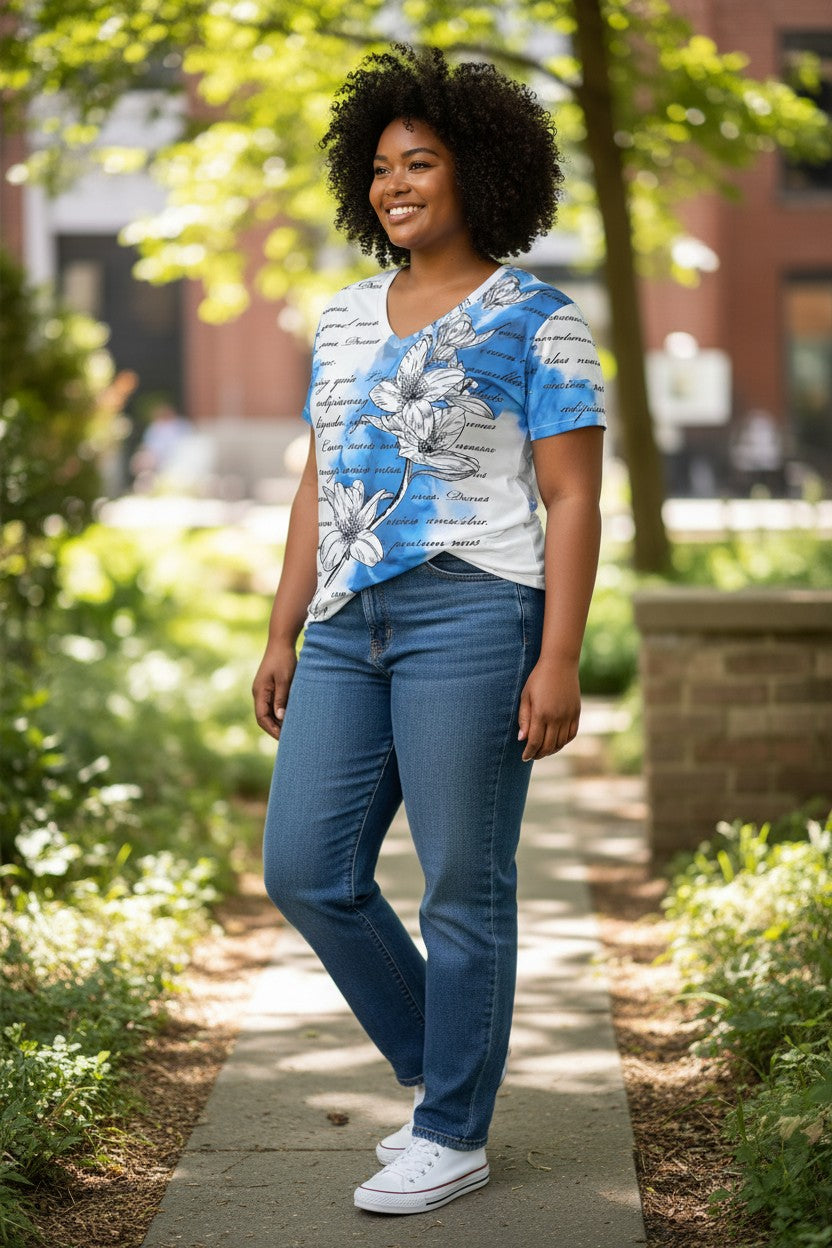 Chandail (fleur & écriture)