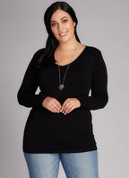 Chandail Manches Longues - COL V (C'est Moi TAILLE +)